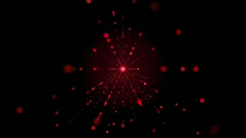 Animation red light sparkles with black background.  Stock Footage 276370561