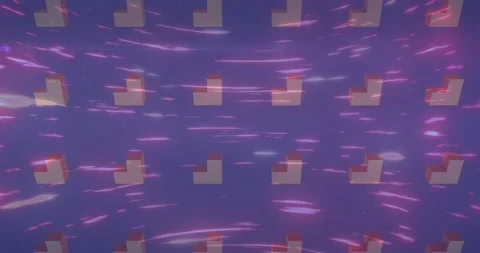 Animation of red light trails spinning in a hypnotic motion Stock Footage 327712820