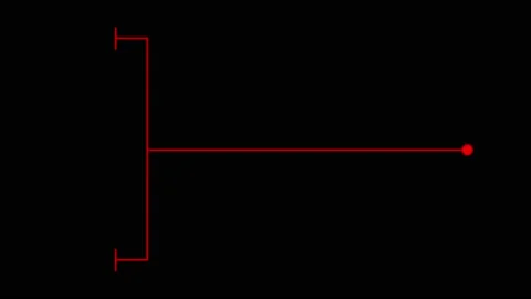 Animation red line for infographic texture on black background.  Stock Footage 218423436