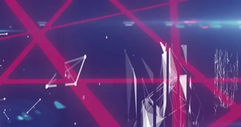 Animation of red lines with shapes movin... | Stock Video | Pond5