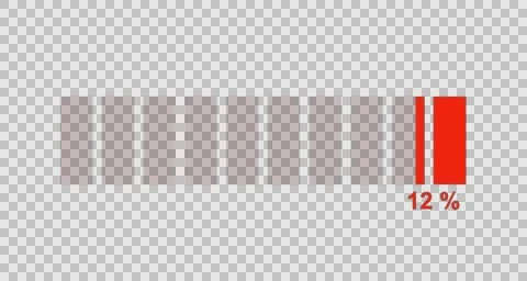 Animation Red loading bar Stock Footage 67244334