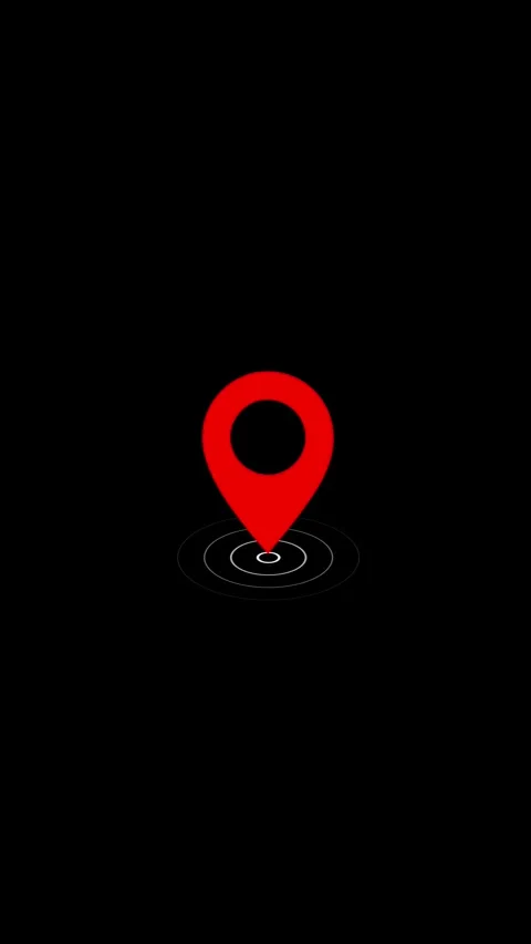 Animation of Red location pin. location pin on a colorful map background, G.. Stock Footage 322966617