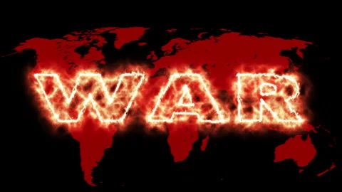 Animation Red Map World War Stock Footage 197082846