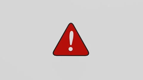 Animation of a red mark with an exclamation point on it. 2d animation Stock Footage 281016690