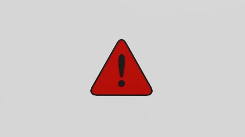 Animation of a red mark with an exclamation point on it. Stock Footage 281354265