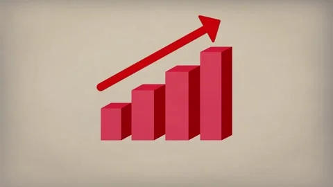 Animation Red minimalist bar graph Stock Footage 279903811
