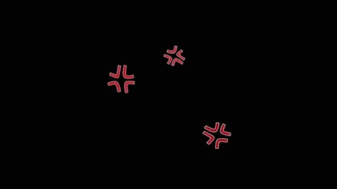 Animation red movement effect on black background.  Stock Footage 172058024