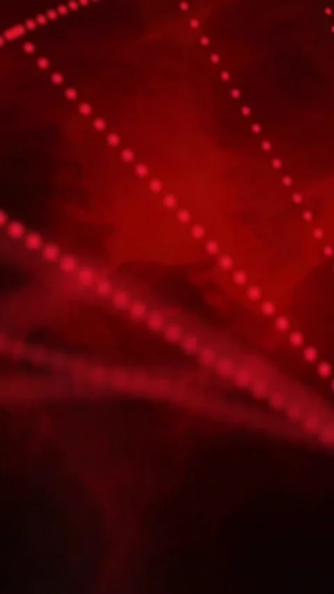 Animation of red particles forming dna helix over abstract pattern on black Stock Footage 319222411