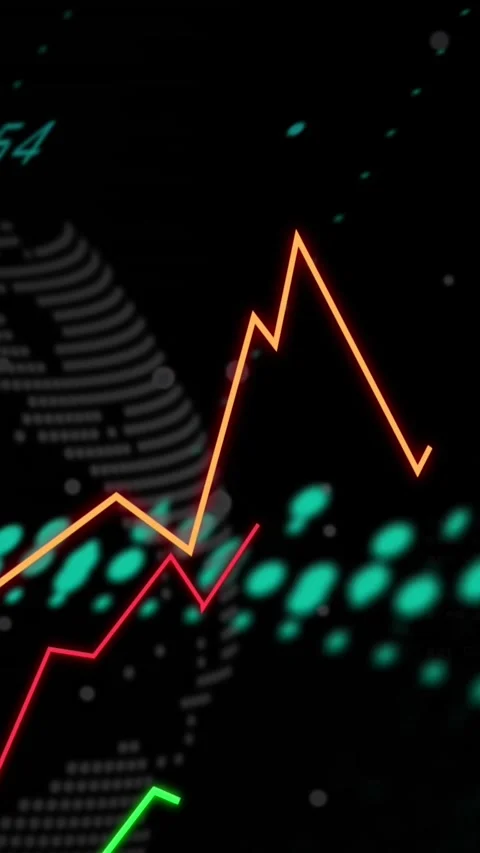 Animation of red pattern over data processing Stock Footage 322148369