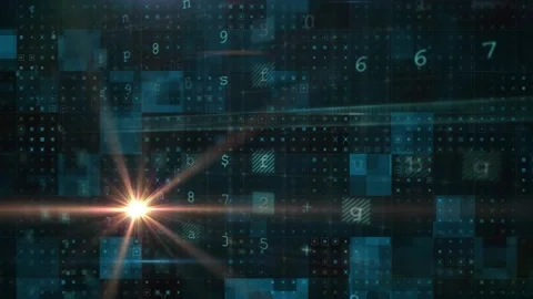 Animation of red pattern over digital data processing Stock Footage 330478522