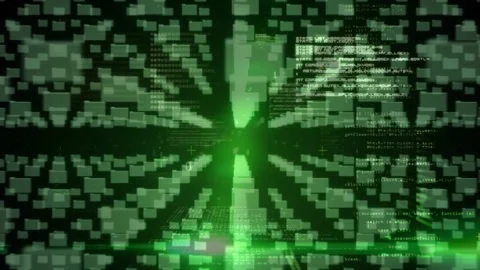 Animation of red pattern over online security padlock data processing on black Stock Footage 329706209