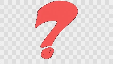Animation of a red question mark with doodle elements on a black screen. Vídeos de archivo 248479344