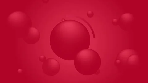 Animation of red round bubble background with gradation. Loop playback on 4K Stock Footage 315194783