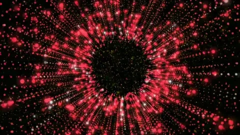 Animation red speed lines light sparkles background. Stock Footage 276620320
