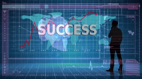 Animation of red spots and binary coding over dna strand Stock Footage 330402609