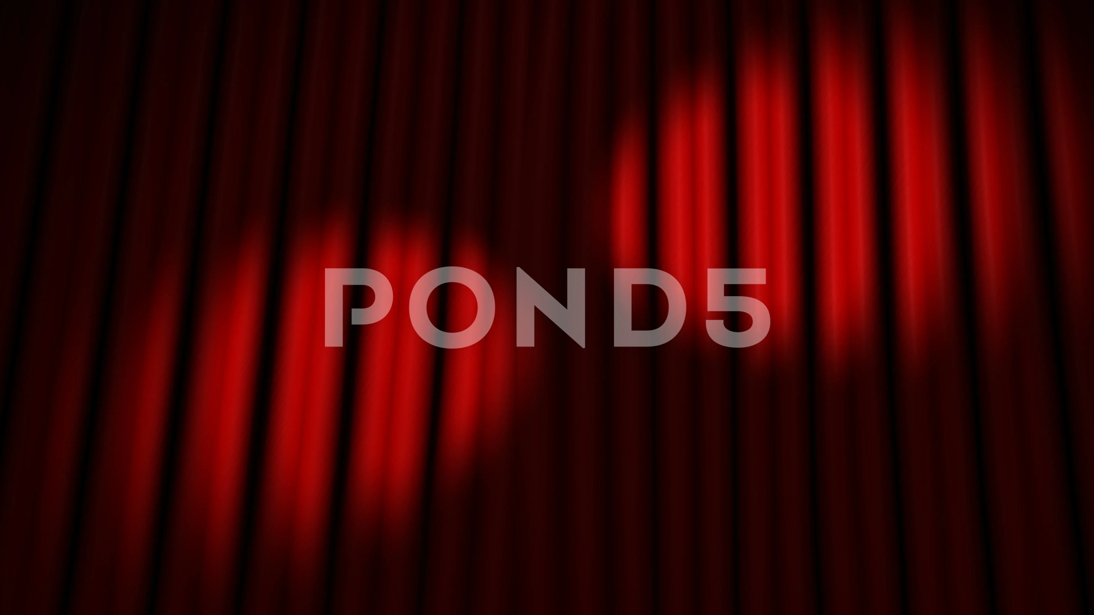 Video Animation Of Red Velvet Theatre Curtains Opening Green