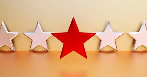 Animation of a red VIP star in front of golden background. 스톡 동영상 98153307