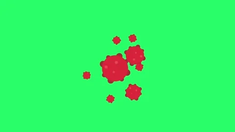 Animation red virus isolate. Stock Footage 249887852