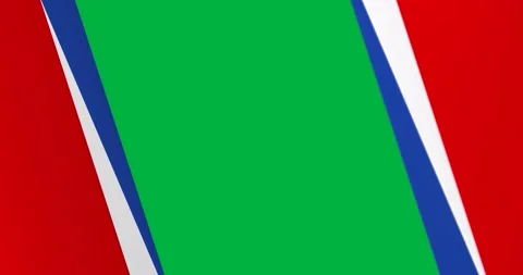 Animation of red white and blue usa abstract flag elements forming frame on Stock Footage 317668451