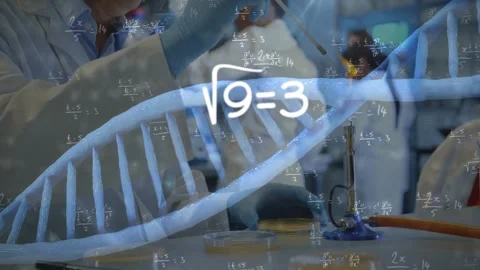 Animation of register and data processing over syringe with reagent falling lab Stock Footage 329510879