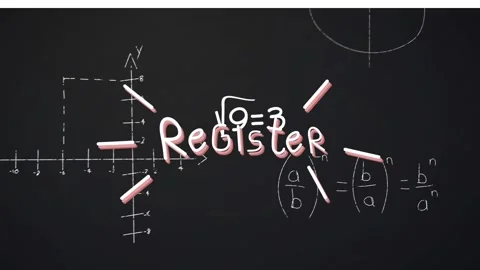 Animation of register over black backgro... | Stock Video | Pond5
