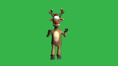 ANIMATION - Reindeer dancing Stock Footage