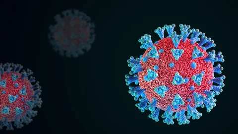 Animation Rendering Of Coronavirus COVID-19 Cells Composition Stock Footage 128915284