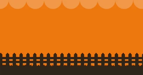 Animation repeat halloween gate evening Stock Footage 318940093