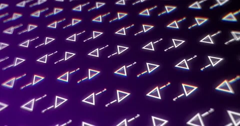 Animation of repeatable shapes moving on violet background Stock Footage 200477960