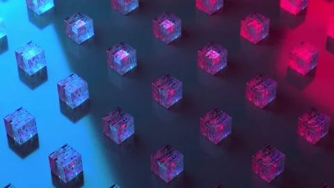 Animation. Repeating pattern. Cubes texture. 3D cube wallpaper. Stock Footage 149897678