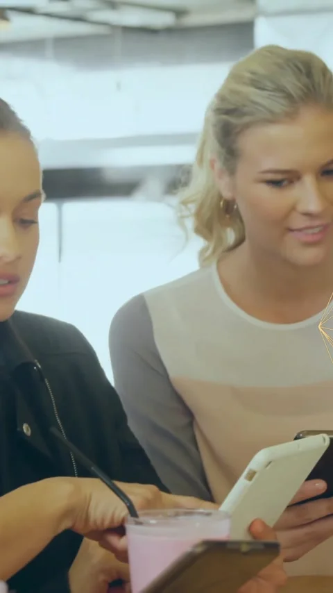 Animation of retail business network over diverse colleagues using tablets and Stock Footage 344403467