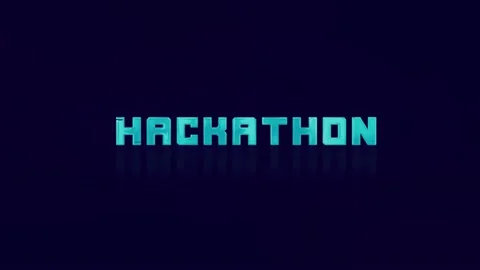 Animation of retro HACKATHON text glitching on blue background. Old tv glitch Stock Footage 159832458