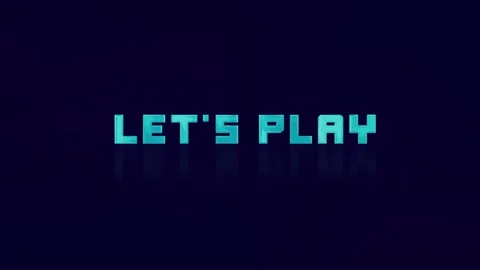 Animation of retro LET'S PLAY text glitching on blue background. Old tv glitch Stock Footage 159832774