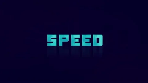 Animation of retro SPEED text glitching on blue background. Old tv glitch Stock Footage 159832366