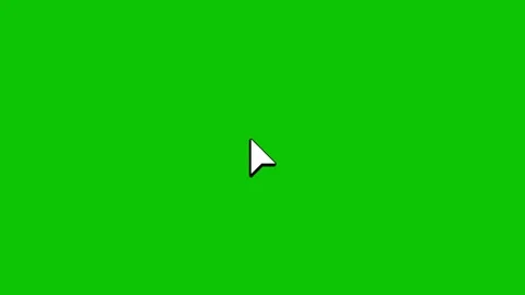 Animation of a retro-style mouse cursor clicks once on a green screen background Stock Footage 308532041