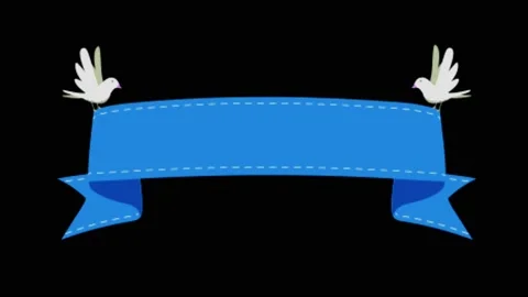 Animation ribbon bar floating on black background.  Stock Footage 228635960
