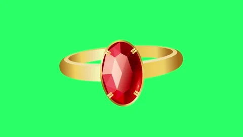 Animation ring on green screen. Stock Footage 263169425