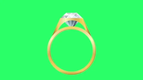 Animation ring isolate on green background. Stock Footage 263169382