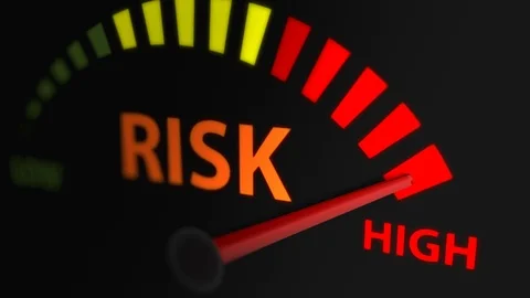 Animation of Risk Indicator. Risk Level to Maximum. Stock Footage 116589834