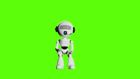 Animation of robot artificial intelligence invitation with moving hand  Stock Footage 268850002