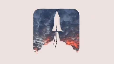 Animation of rocket launch Video stock 129681310