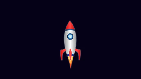 Animation of a rocket launching in space Stock Footage 313373342