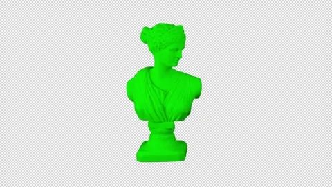 Animation of Roman statue with rbg effect. Glitch over women classical greek Stock Footage 269407105