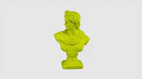 Animation of Roman statue with rbg effect. Glitch over man classical greek Video stock 269407642