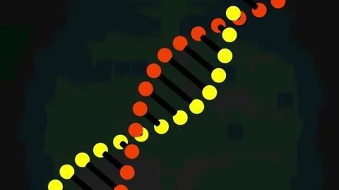 Animation of rotating 3d model dna stran... | Stock Video | Pond5