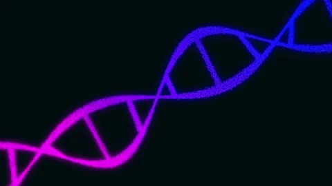 Animation of rotating DNA strands 4k Stock Footage 264149520