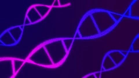 Animation of rotating DNA strands 4k Stock Footage 264149561