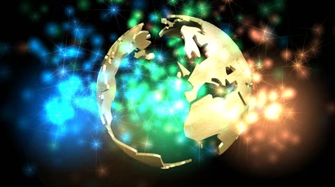 Animation of a rotating earth globe Stock Footage 41472313