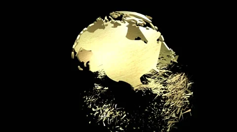 Animation of a rotating earth globe Stock Footage 41472740
