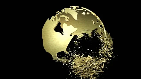 Animation of a rotating earth globe Stock Footage 41472779